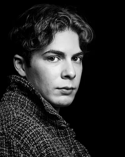 Male actor dramatic black and white headshot professional studio lighting Phoenix Arizona