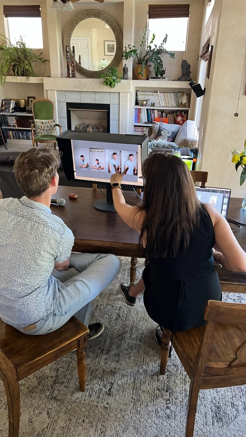 Behind the scenes headshot photography session experience Gilbert Arizona studio