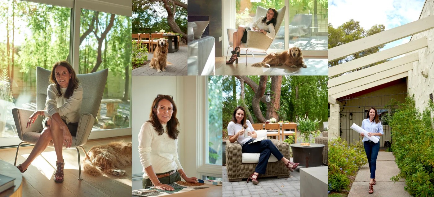 Maria Zambrano, interior designer, during a personal branding photography session with Marie Feutrier in Phoenix Arizona