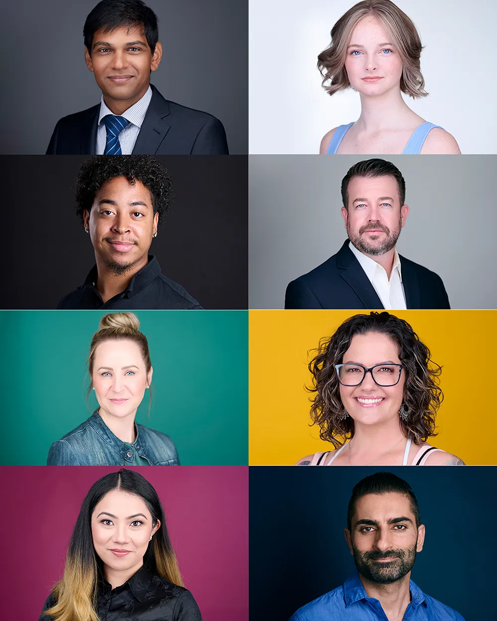 Professional LinkedIn profile pictures with studio color backgrounds Phoenix Arizona